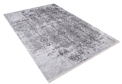 Modern Digital Print Rug - Grey Area Rug With Non Slip, Antibacterial Features