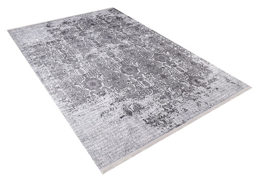 Modern Digital Print Rug - Grey Area Rug With Non Slip, Antibacterial Features