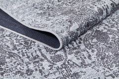 Modern Digital Print Rug - Grey Area Rug With Non Slip, Antibacterial Features