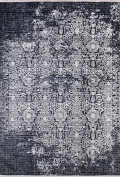 Modern Area Rug – Anthracite Digital Print Carpet | Non Slip Washable Floor Covering