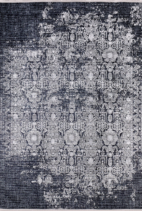 Modern Area Rug – Anthracite Digital Print Carpet | Non Slip Washable Floor Covering