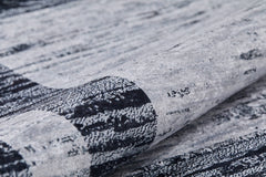 Grey Area Rug - Digital Print Frame Design Carpet | Non Slip Washable Floor Covering