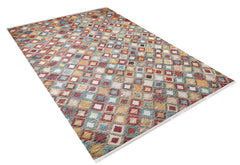 Orange Geometric Rug - Digital Print Area Rug | Non Slip, Antibacterial Carpet