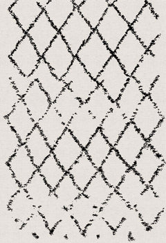 Bugulme Cream Striped Digital Print Area Rug