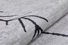 Geometric Area Rug – Grey Digital Print Carpet | Non Slip, Antibacterial, Washable