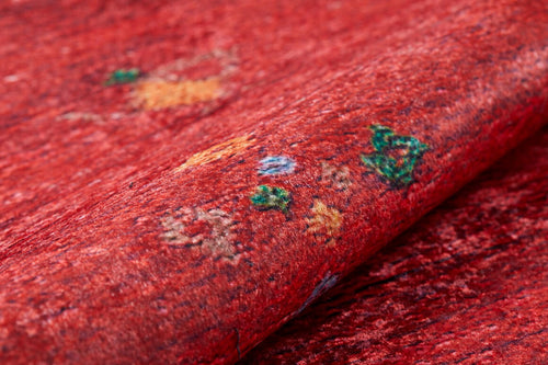 Gubkin Red Modern Digital Print Area Rug