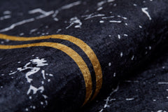 Digital Print Area Rug – Black Frame Stylish Carpet, Antibacterial & Non Slip