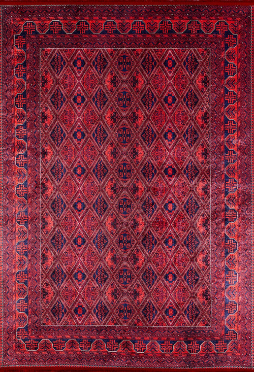 Kinesma Red Classic Digital Print Area Rug