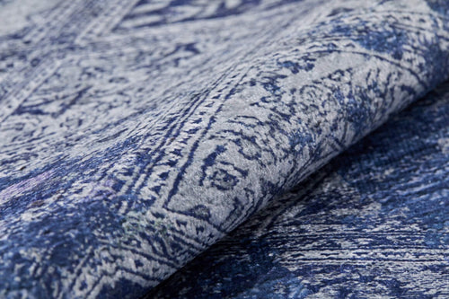 Modern Digital Area Rug – Blue Non Slip Washable Carpet for Living Room