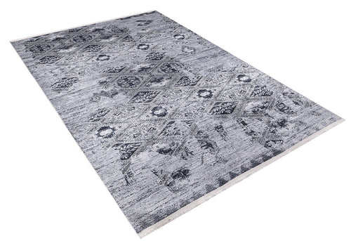 Modern Area Rug – Anthracite Digital Print Non Slip Stylish Floor Covering