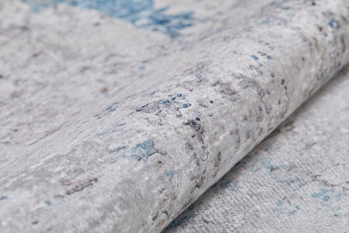 Modern Area Rug – Grey Digital Print Carpet | Non Slip, Antibacterial, Allergy Friendly