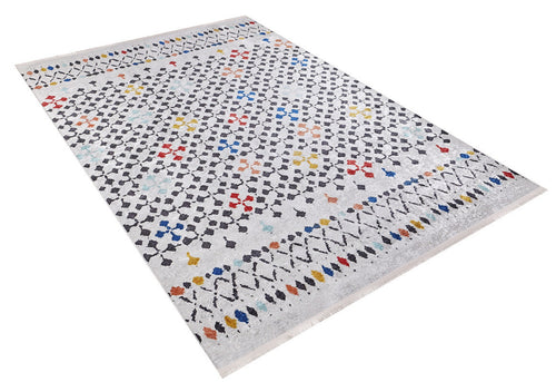 Modern Digital Print Rug - White Area Rug Non Slip Washable Carpet