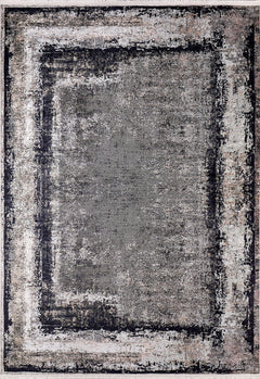 Modern Area Rug - Anthracite Digital Print Carpet | Non Slip, Antibacterial, Washable