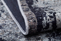 Modern Area Rug - Anthracite Digital Print Carpet | Non Slip, Antibacterial, Washable