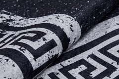 Digital Print Area Rug – Black Frame Rug, Non Slip & Antibacterial Carpet