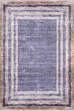 Purple Area Rug - Digital Print Frame Design Carpet | Antibacterial, Non Slip