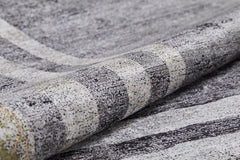 Grey Frame Area Rug - Digital Print Non Slip Carpet | Antibacterial Washable Carpet