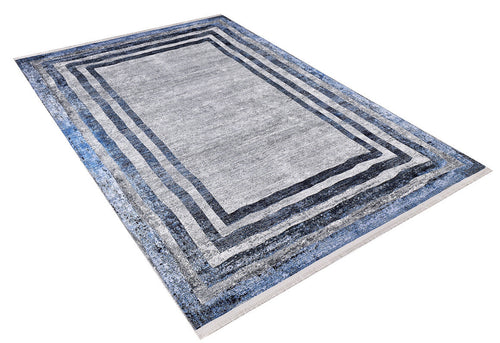 Navy Frame Area Rug – Digital Print Rug | Antibacterial, Non Slip, Stylish Carpet