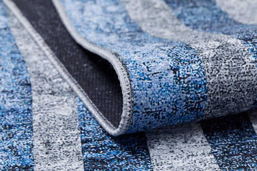 Navy Frame Area Rug – Digital Print Rug | Antibacterial, Non Slip, Stylish Carpet