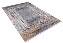 Modern Area Rug | Grey Digital Print Carpet - Non Slip, Antibacterial Floor Mat