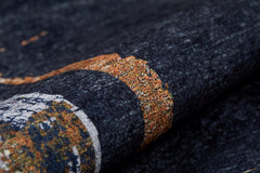 Balakovo Black Frame Digital Print Area Rug