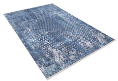 Modern Area Rug | Blue Digital Print Carpet - Antibacterial, Non Slip, Washable