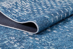 Modern Area Rug | Blue Digital Print Carpet - Antibacterial, Non Slip, Washable