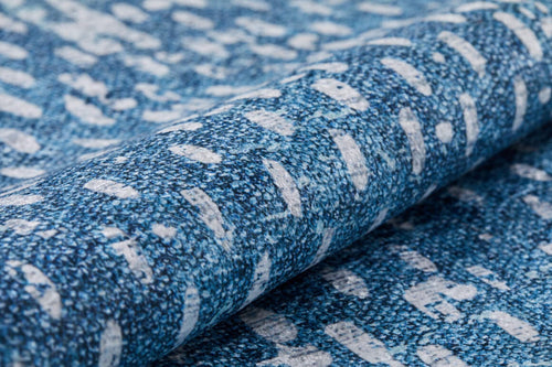 Modern Area Rug | Blue Digital Print Carpet - Antibacterial, Non Slip, Washable