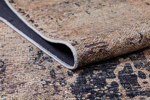 Modern Digital Print Rug – Brown Area Rug With Non Slip, Antibacterial, Washable Design