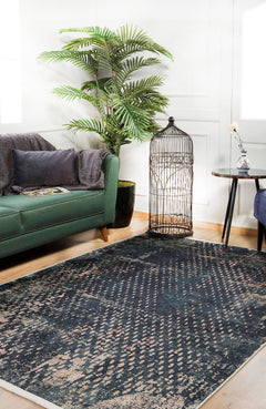 Modern Digital Print Rug – Green Area Rug | Non Slip Washable Carpet