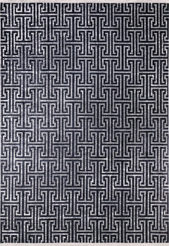 Black Geometric Area Rug – Non Slip Rug | Antibacterial Floor Mat, Digital Print Carpet