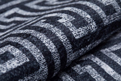 Black Geometric Area Rug – Non Slip Rug | Antibacterial Floor Mat, Digital Print Carpet