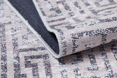 Beige Geometric Area Rug – Digital Print Rug | Antibacterial, Non-Slip Carpet