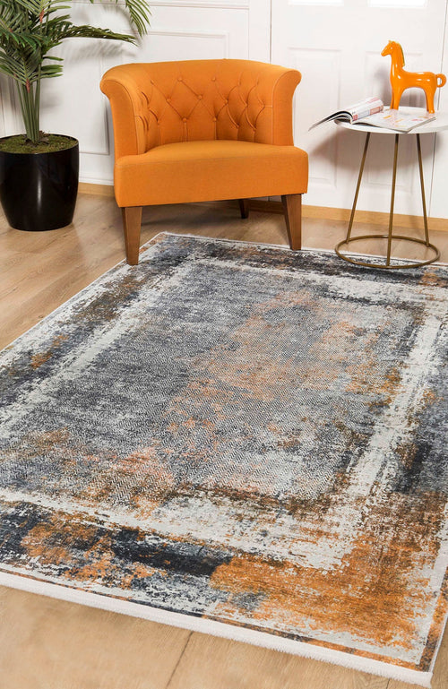 Kotlas Grey Modern Digital Print Area Rug