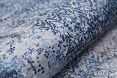 Modern Digital Area Rug – Blue Antibacterial Non Slip Carpet for Stylish Living Room