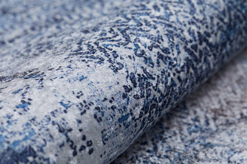 Modern Digital Area Rug – Blue Antibacterial Non Slip Carpet for Stylish Living Room