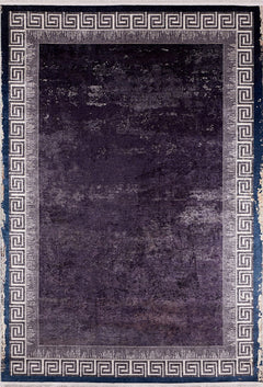 Purple Area Rug - Digital Print Frame Carpet | Antibacterial, Non Slip & Washable