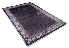Purple Area Rug - Digital Print Frame Carpet | Antibacterial, Non Slip & Washable