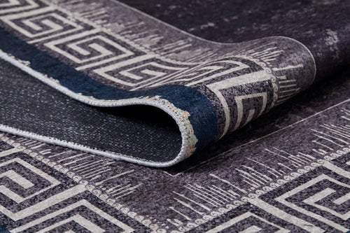 Purple Area Rug - Digital Print Frame Carpet | Antibacterial, Non Slip & Washable