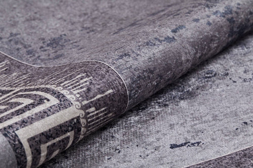 Grey Frame Area Rug - Digital Print Rug | Non Slip Antibacterial Carpet