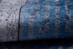 Digital Print Area Rug – Blue Frame Stylish Non Slip Antibacterial Carpet