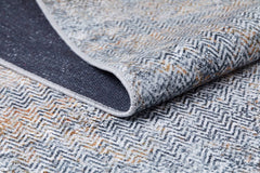 Gold Zigzag Area Rug – Stylish Digital Print Carpet with Non Slip, Antibacterial Features