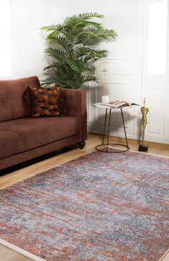 Modern Area Rug - Brown Digital Print Non Slip Antibacterial Carpet for Living Room