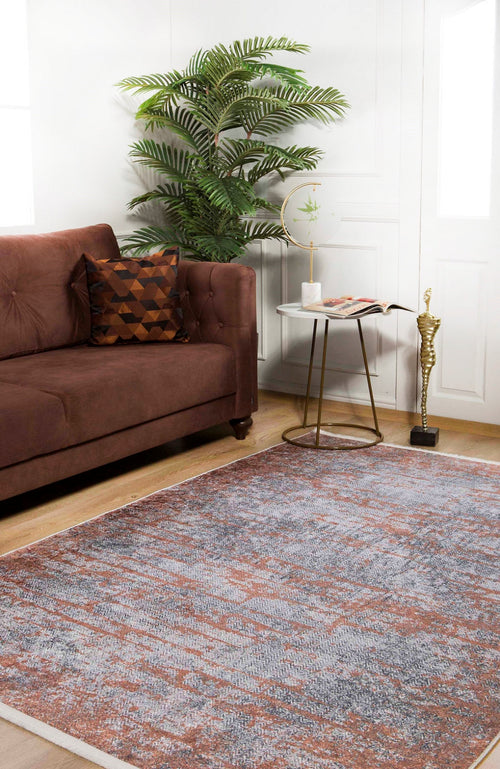 Modern Area Rug - Brown Digital Print Non Slip Antibacterial Carpet for Living Room
