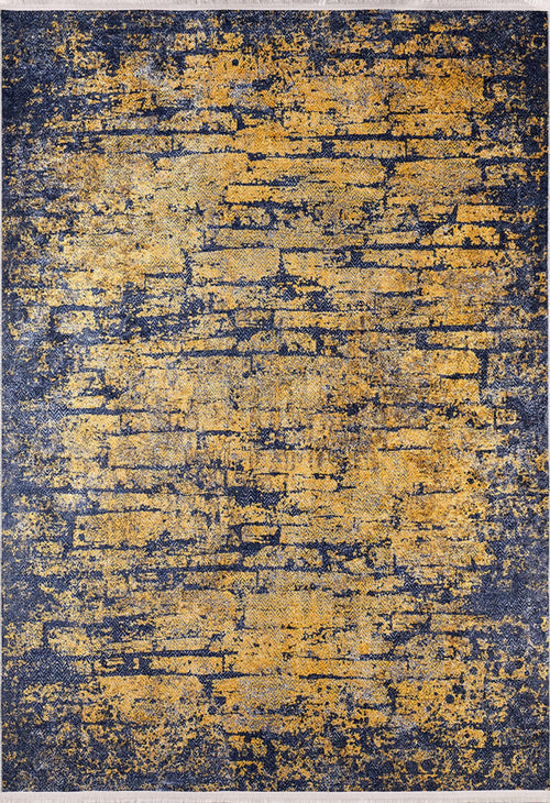 Modern Area Rug – Yellow Digital Print Carpet | Antibacterial, Non Slip, Washable Floor Mat