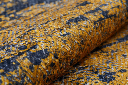 Modern Area Rug – Yellow Digital Print Carpet | Antibacterial, Non Slip, Washable Floor Mat