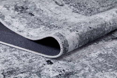 Modern Digital Area Rug – Grey Non Slip Washable Floor Rug for Living Room