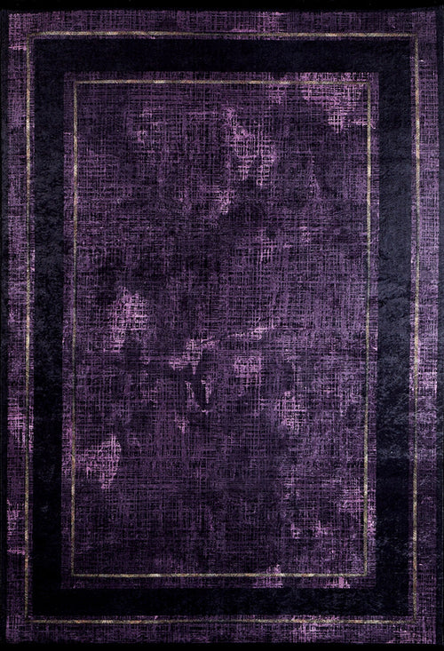 Purple Area Rug – Digital Print Frame Design Carpet | Antibacterial, Non Slip