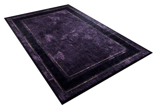Purple Area Rug – Digital Print Frame Design Carpet | Antibacterial, Non Slip