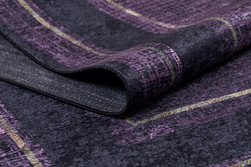Purple Area Rug – Digital Print Frame Design Carpet | Antibacterial, Non Slip